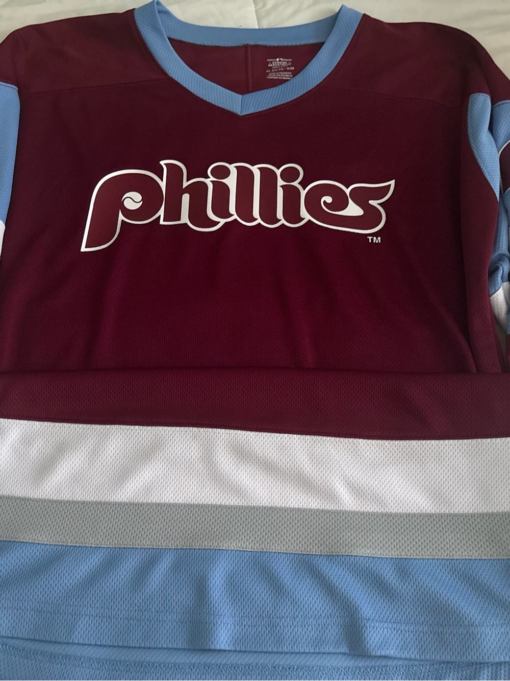 Woman’s Maroon and Light Blue Jersey - Official Team Shirt